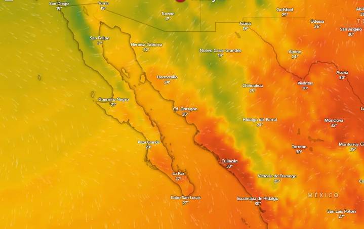 Clima en La Paz y Los Cabos, martes 18 de noviembre de 2025