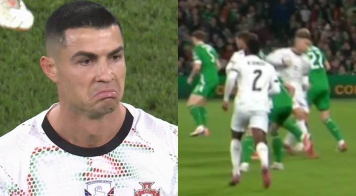 Cristiano Ronaldo fue expulsado tras propinarle codazo a futbolista de Irlanda