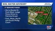 Some St. Bernard Parish residents are under a boil water advisory