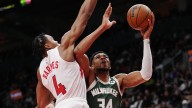 Barnes and Barrett each score 23 points as Raptors win third straight, rout Bucks 128