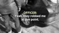 Off duty officer says robbers pointed gun at his face