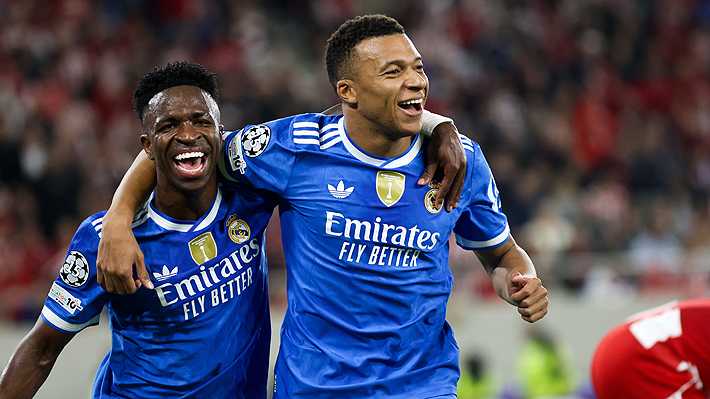 Se lució con un "póker": Mira los cuatro goles que hizo Mbappé para el Real Madrid en la Champions y la marca que igualó El equipo merengue ganó el partido.
