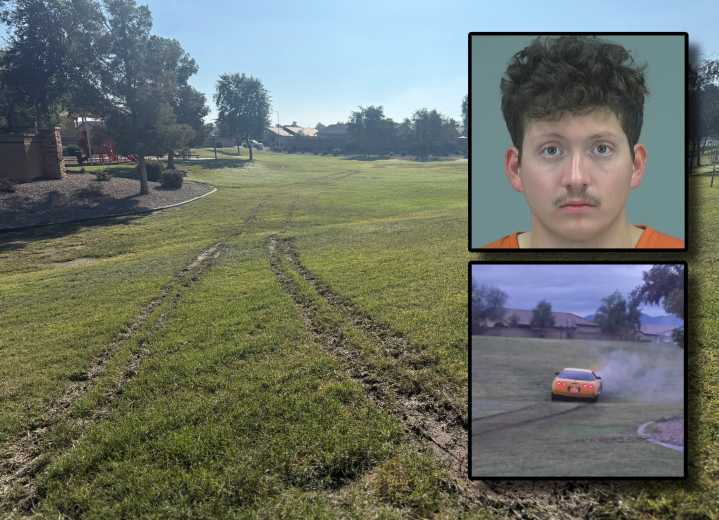 Arrestee ID'd in fiery vette crash that left $1K trail of damage
