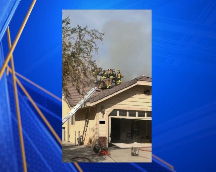 Firefighters extinguish house fire in Ridgecrest on Thursday