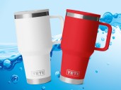 YETI's new Rambler travel straw mug has a built-in flip straw and is 100% leakproof