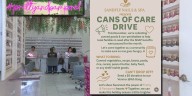 Sandfly Nails and Spa collecting canned goods & non-perishables for ‘Cans of Care Drive’