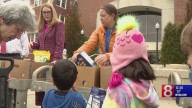 West Hartford elementary students take trip to town hall for Red Wagon Food Drive