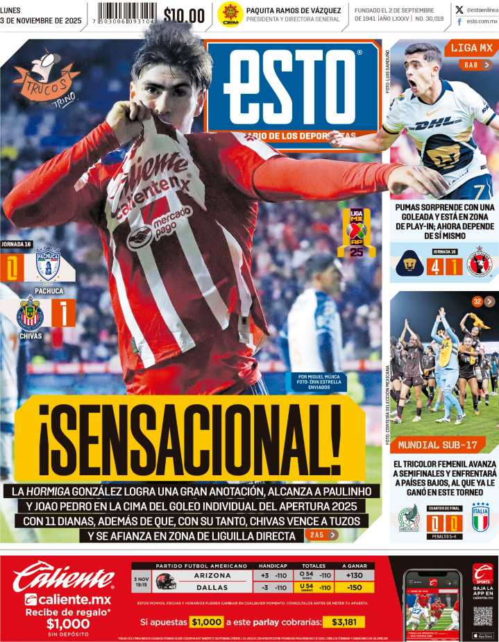 ESTO 3 de noviembre del 2025