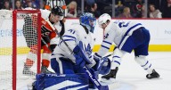 Matthews, Tavares lead Maple Leafs past Flyers 5-2; Tanev stretchered off after collision