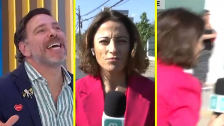 "¡Se pegó un Evelyn Matthei!": El divertido momento de Cony Santa María en la llegada de Kast a su local de votación