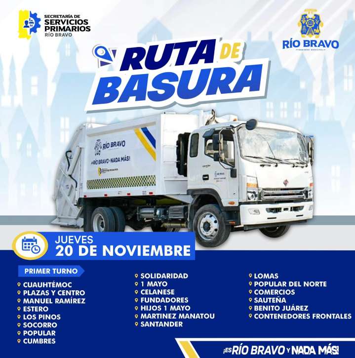 Recolección de basura del día de hoy