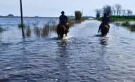 Inundaciones en el interior bonaerense: visita de Bulrrich en 9 de Julio