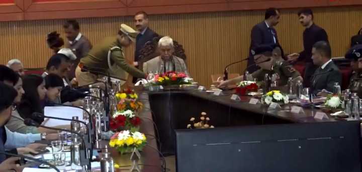 LG Sinha Chairs High Level Meeting In Jammu; Chief Secretary, DGP among Top Officials Present