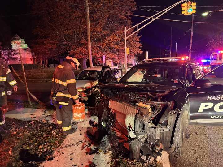 N.J. police officer injured in crash after driver runs red light near Rt. 17