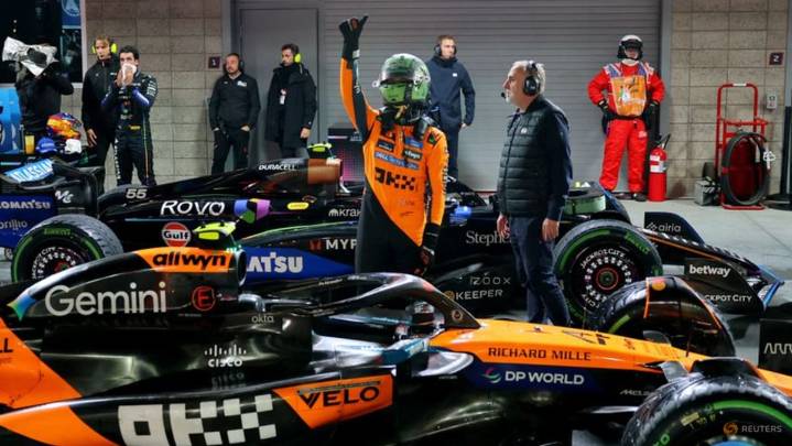 Norris on pole in Las Vegas with Piastri fifth