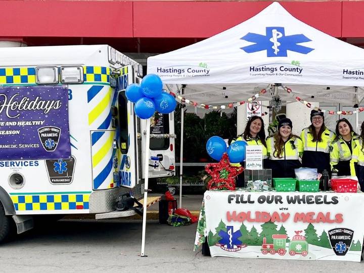 Hastings-Quinte paramedics gathering food Saturday at Belleville Metro