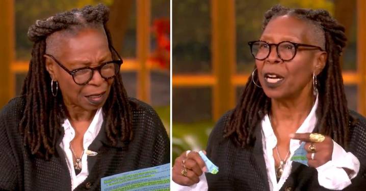 Annoyed Whoopi Goldberg Rips Up Note Sunny Hostin Passes to Her on 'The View' as Comedian Is Urged to Clarify Donald Trump Joke: Watch