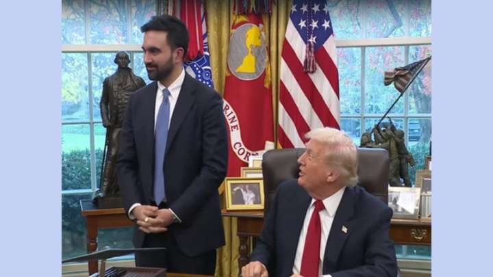 That’s okay’: Trump jokes about being called ‘fascist’ by NYC mayor