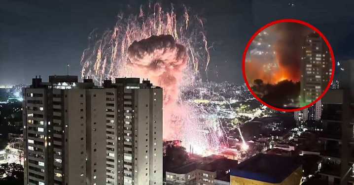 Explosión en almacén de fuegos artificiales causa incendio en Sao Paulo y deja una persona fallecida