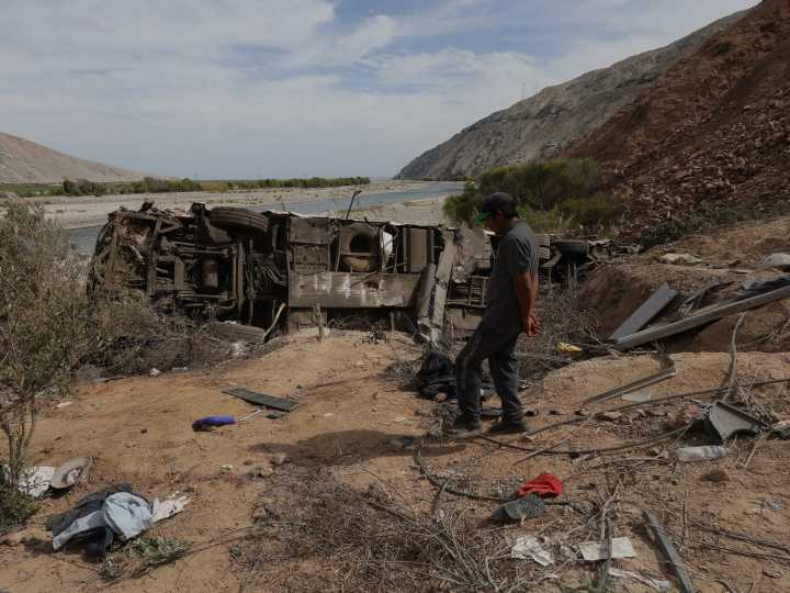 At least 37 people killed in Peru when bus crashes into ravine
