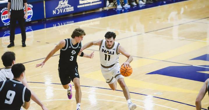 Abelman earns 1st career double-double as NAU men extend Rolle winning streak