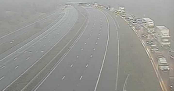 M1 traffic LIVE: Motorway closed in both directions after crash as queues build