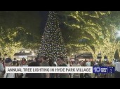 Families usher in the holiday season at annual tree lighting ceremony in Hyde Park Village