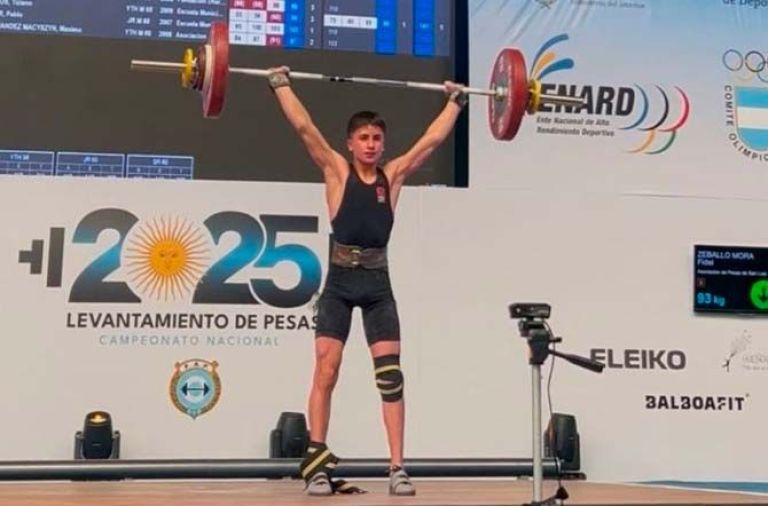 Mario Fidel Zeballo, el joven de Tilisarao que se consagró campeón nacional de levantamiento de pesas