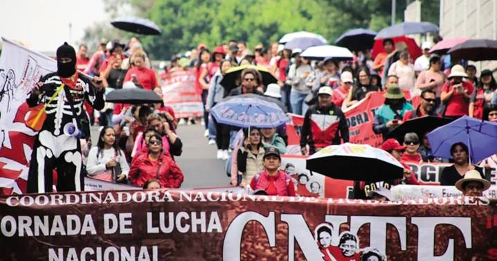 CNTE, firme en plantón, acusa incumplimiento