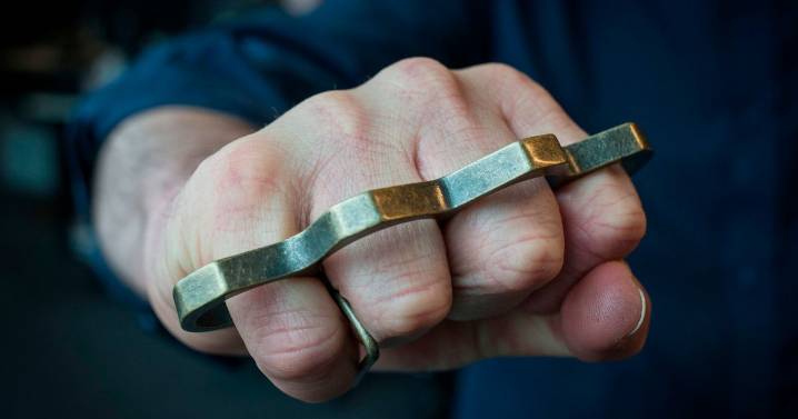 Self-professed gangster filmed knuckle-duster attack on his ex