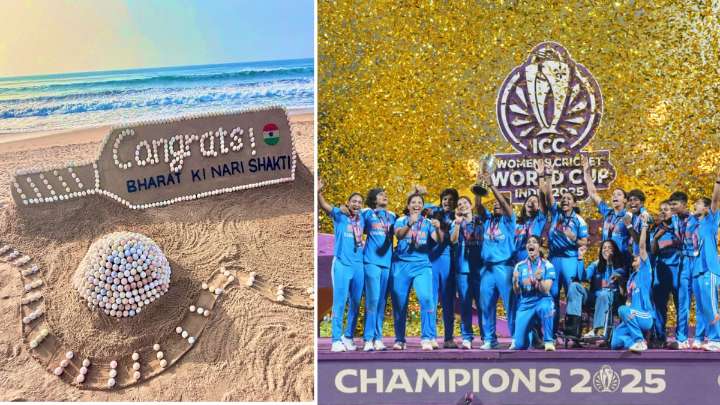 Bharat Ki Nari Shakti! Sudarsan Pattnaik's Special Sand Sculpture Celebrates India's Women's World Cup