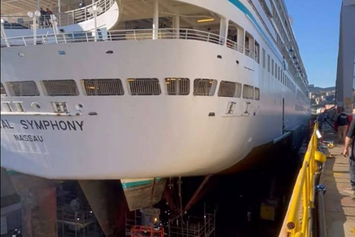 Crystal Symphony Enters Drydock for Big Refit