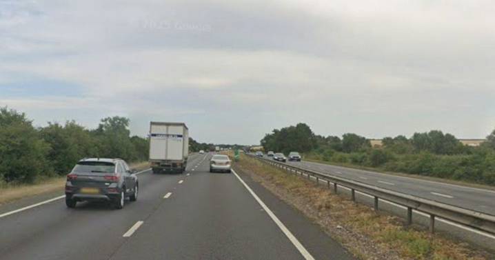 A14 live updates as crash closes lane and causes long delays