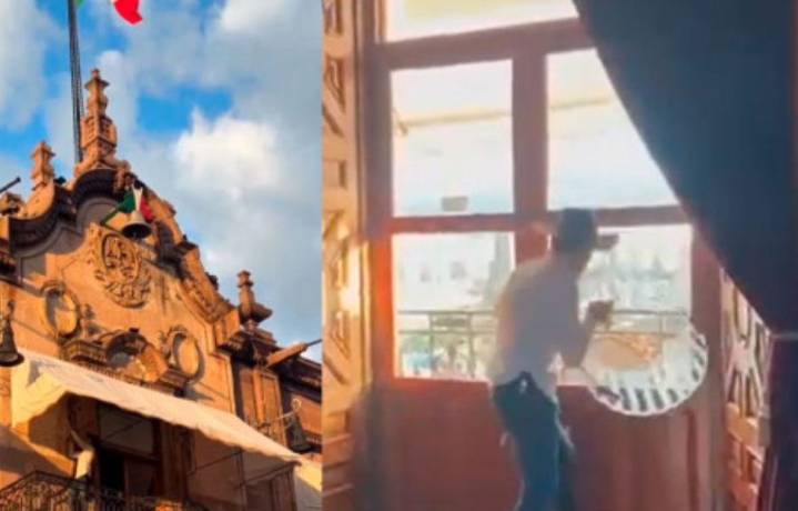 Manifestantes irrumpen en el Palacio de Gobierno de Michoacán