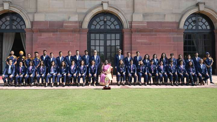 President Droupadi Murmu Hosts India's Women's World Cup-Winning team At Rashtrapati Bhavan
