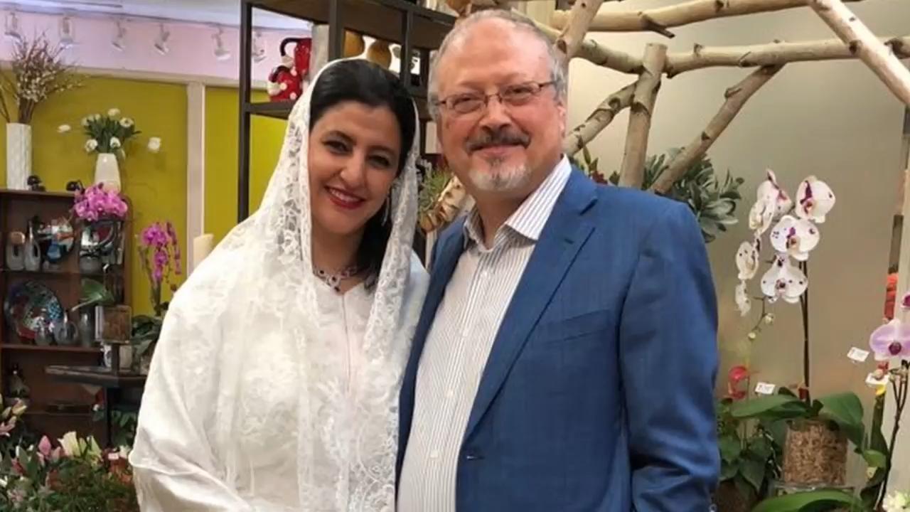 Widow of slain journalist speaks to AP after Trump and Saudi prince's Oval Office remarks