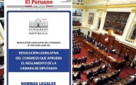 Publicaron reglamento de la nueva Cámara de Diputados del Congreso