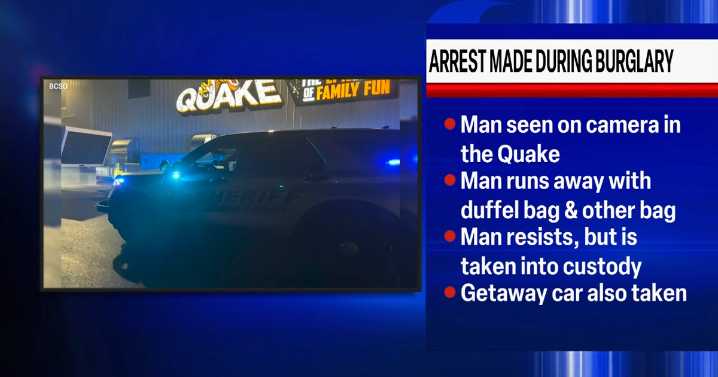 Kennewick man arrested for burglary at Quake Family Fun Center