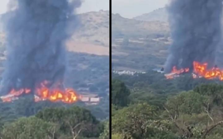 Descarrilamiento de tren causa explosión en Tepatitlán, Hidalgo, tras volcadura de vagones