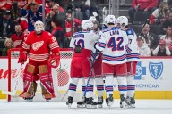 Deadspin | Rangers remain hot on road, take down Red Wings 4-1