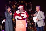 Singers, Santa and toy soldiers on stilts mark 10th annual tree lighting at Union Station