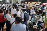 Sindicatos toman calles de Xalapa; acusan a Morena de querer controlar el registro sindical