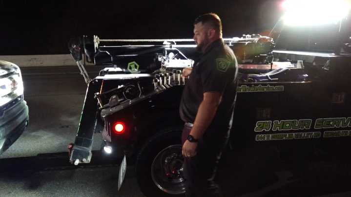 Local tow truck owner on call 24/7 to help drivers during roadside emergencies