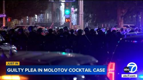 LA County man Wrackkie Quiogue pleads guilty to possessing Molotov cocktail during anti