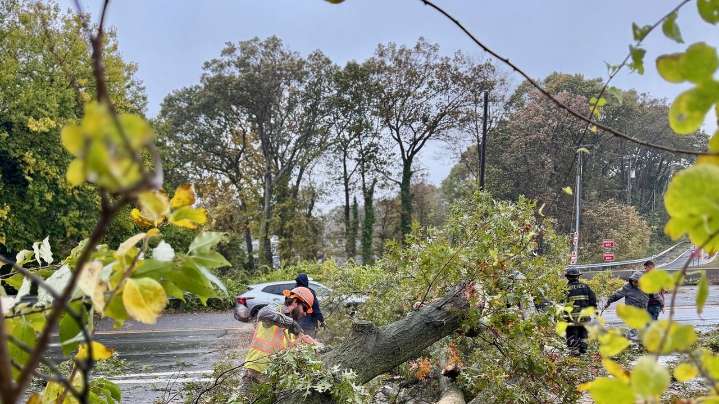 Long Island weather: Quick-moving storm floods roadways, making for miserable evening commute