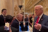 Footage of Barron Trump towering over president dad at Thanksgiving dinner goes viral