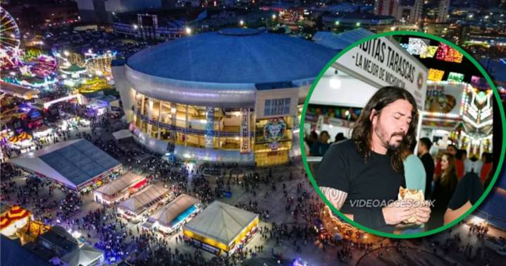 Dave Grohl “se da una vuelta” por la Feria de León y ya saborea gorditas tarascas… al menos en IA