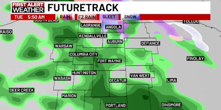 First Alert Forecast: Temperatures to drop as light rain moves in overnight