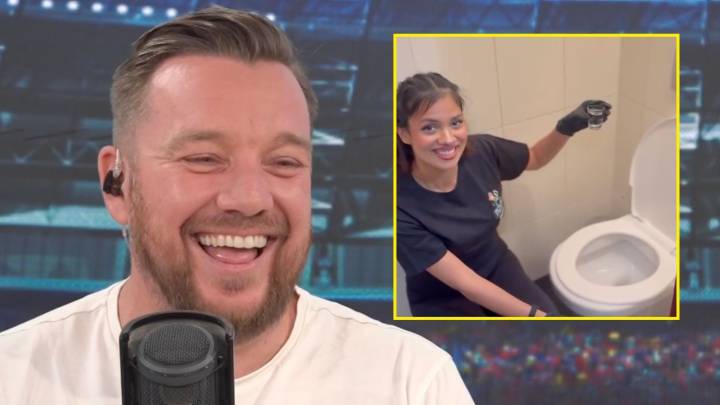 Jamie O'Hara confronts creator of viral Arsenal toilet water shot named after him