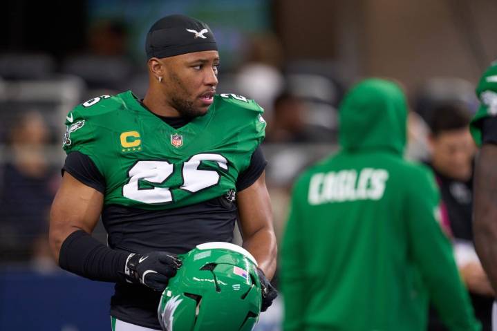 Why is Eagles running back Saquon Barkley in a funk?